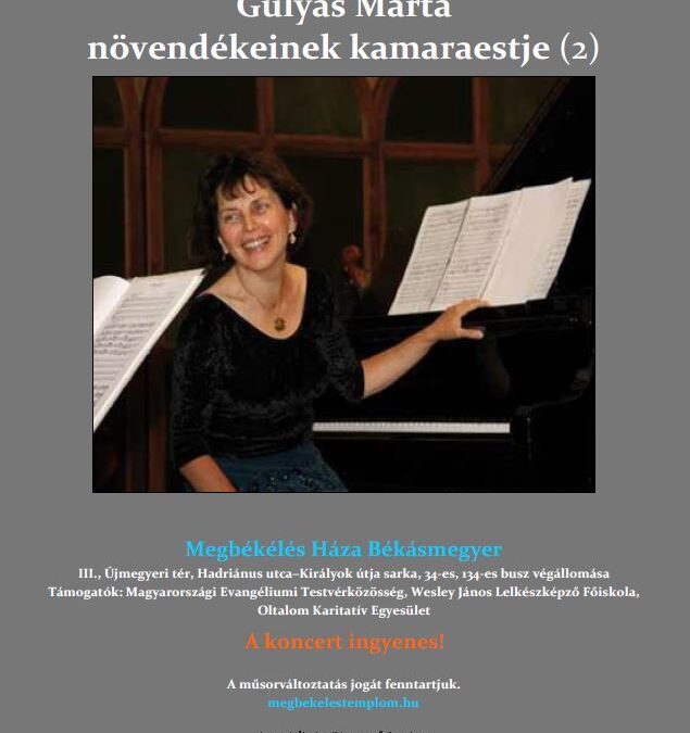 Megbékélés Háza – Zenés áhítat